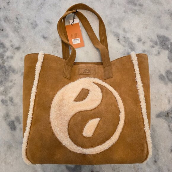 New Ugg x Palace Shearling Tote Bag Chestnut - Picture 2 of 5